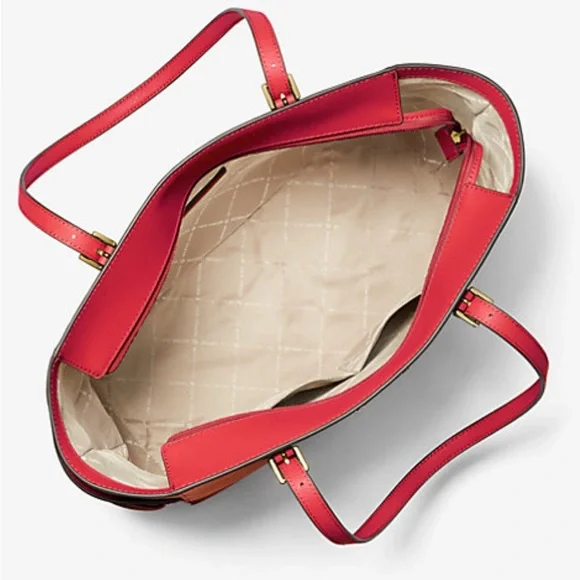 MICHAEL KORS Handbag Gilly Large Saffiano Leather Tote Bag in Red AUTHENTIC NWT - Picture 3 of 8